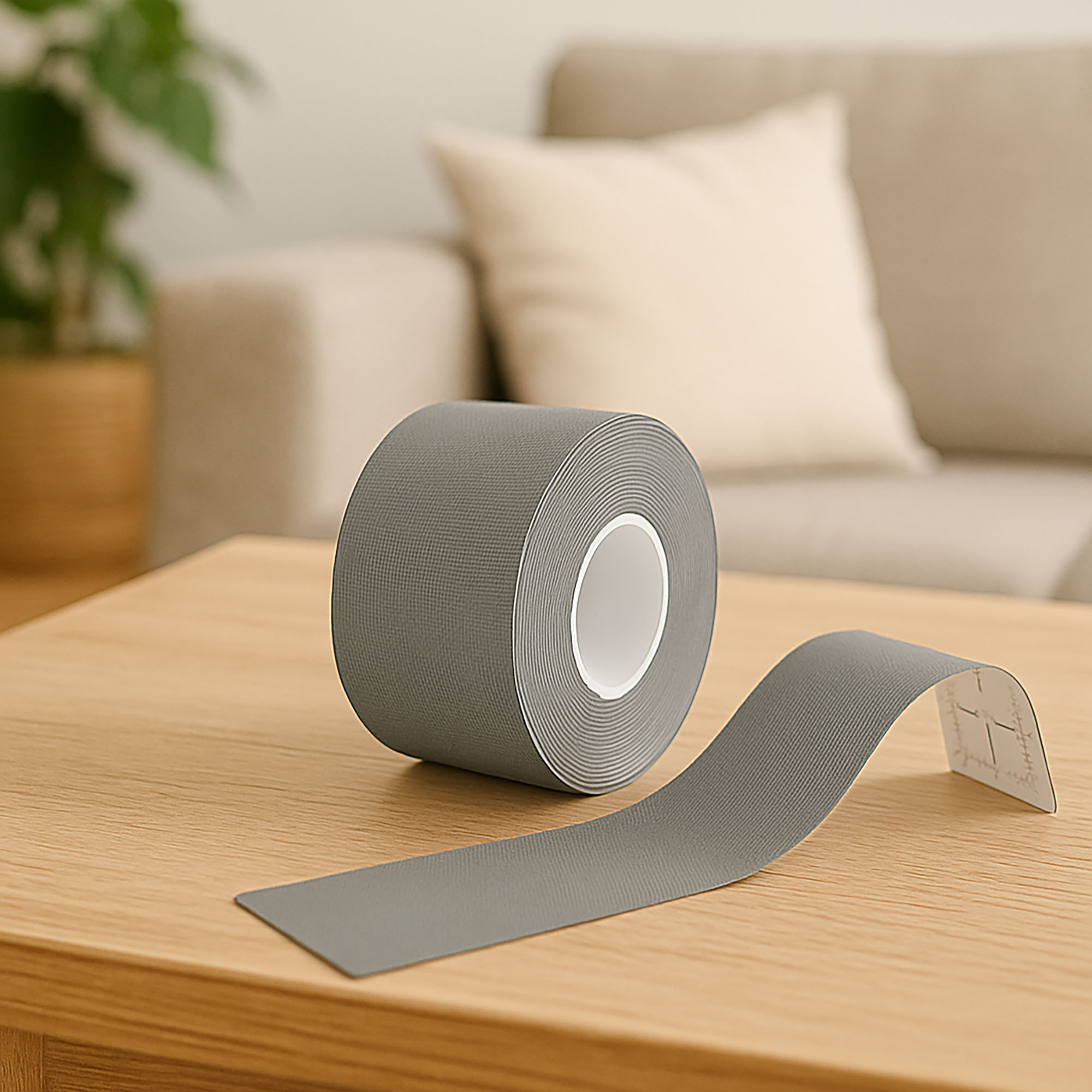 Graues Kinesiologie Tape 5mx5cm Wasserdichtes Elastisches Muskel Reha – Bild 5