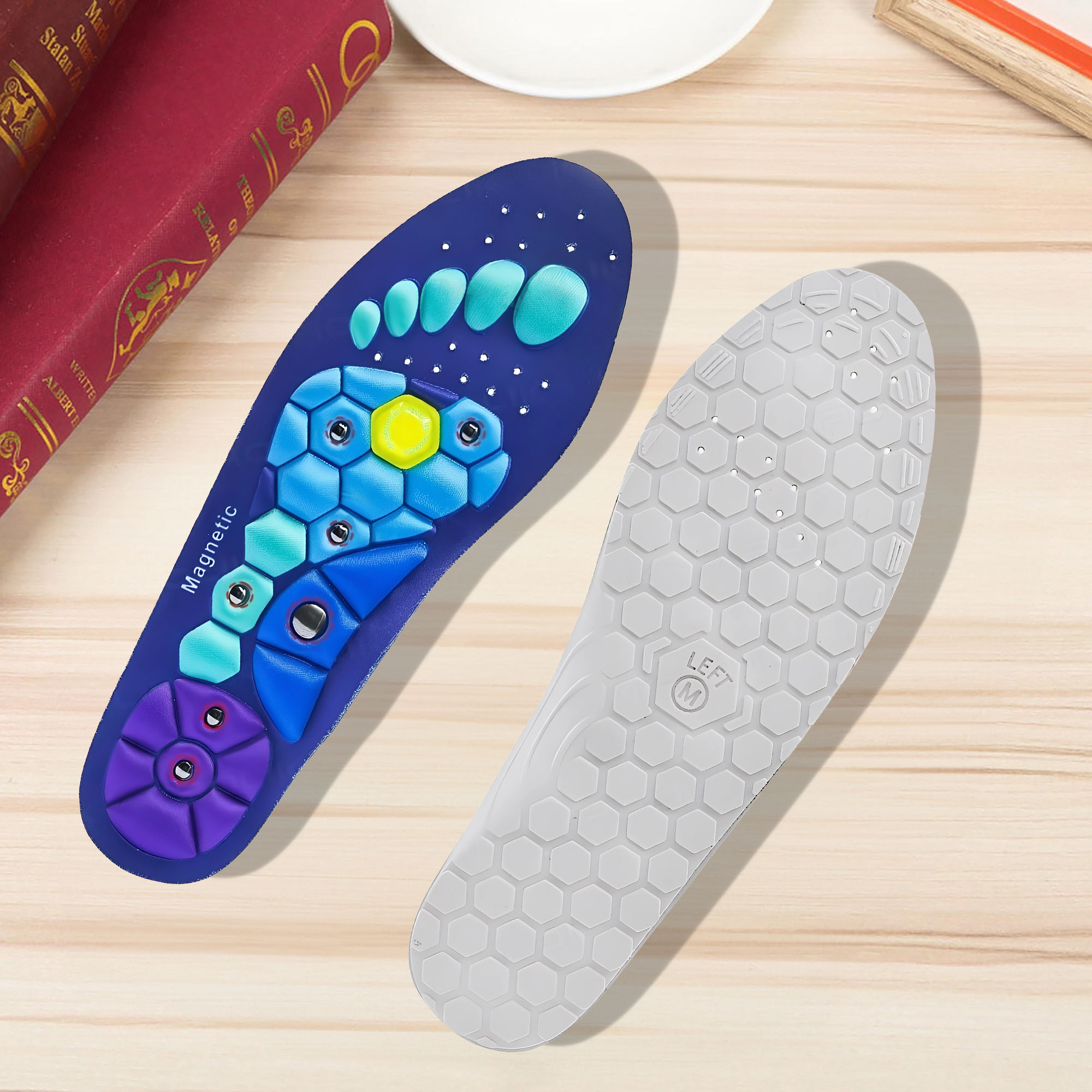 Magnetische Einlegesohlen Akupressur Einlagen Schuheinlagen Mit Magneten Magnetsohlen Zur Fußmassage – Bild 9
